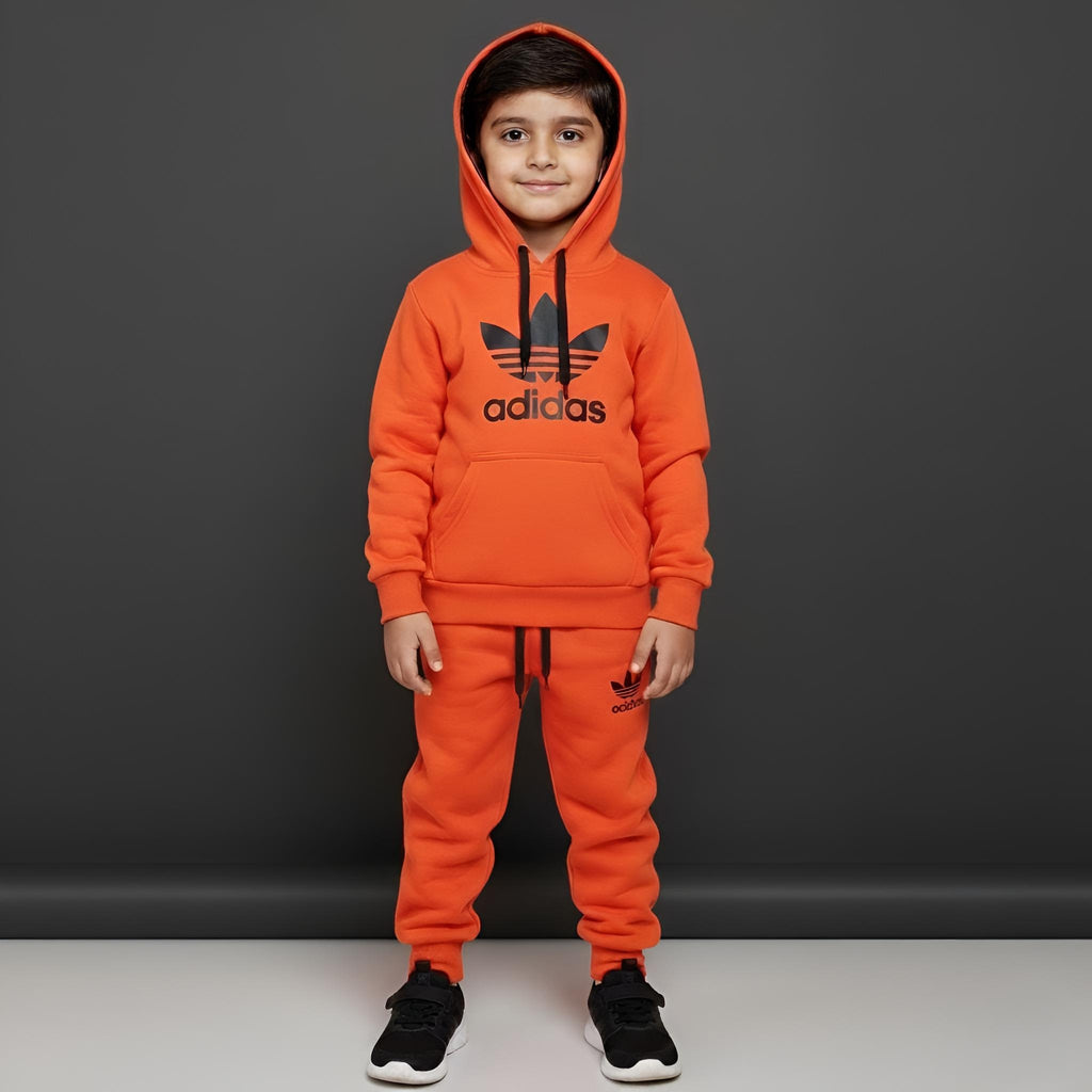 Orange Hoodies Tracksuits