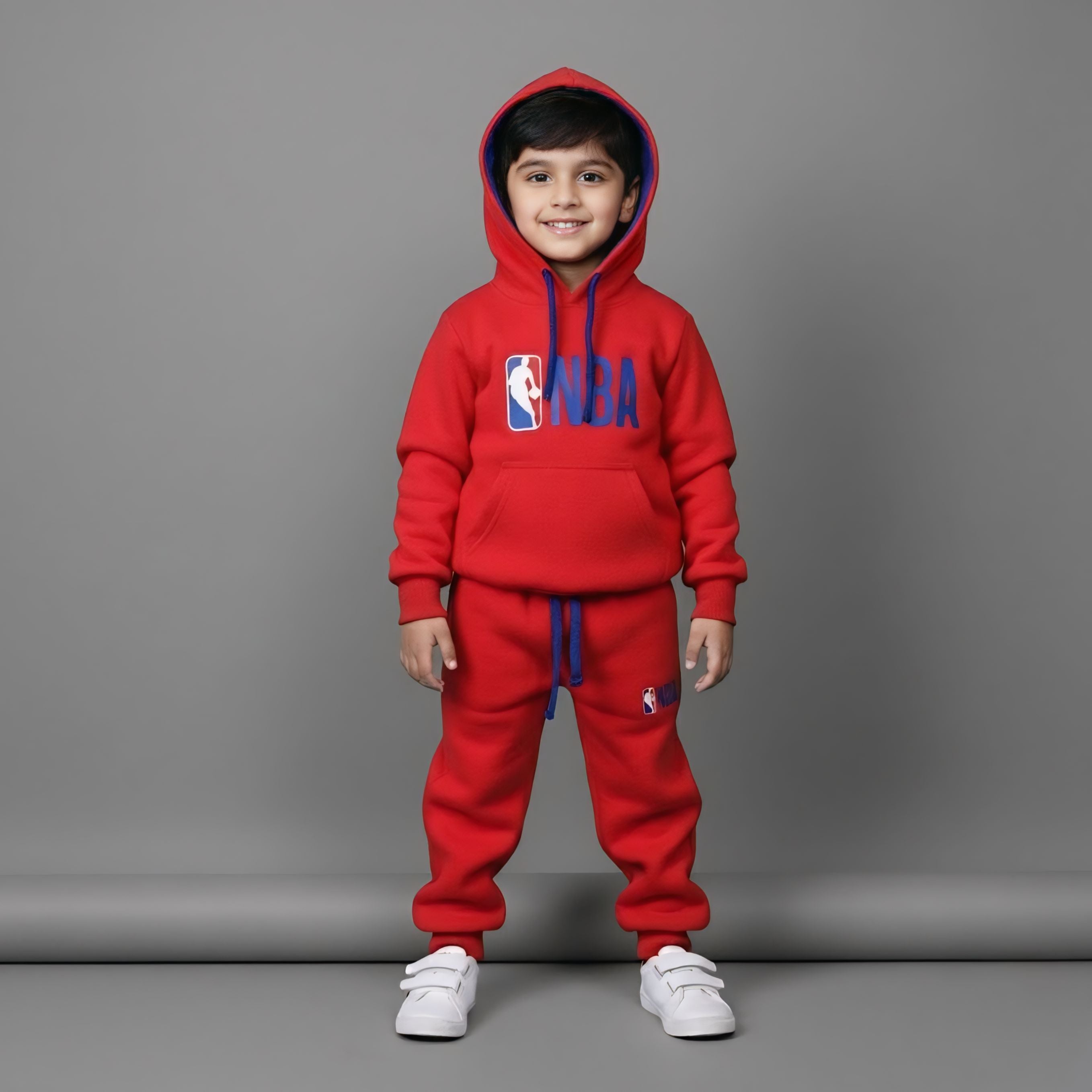 NBA-Red Hoodies Tracksuits