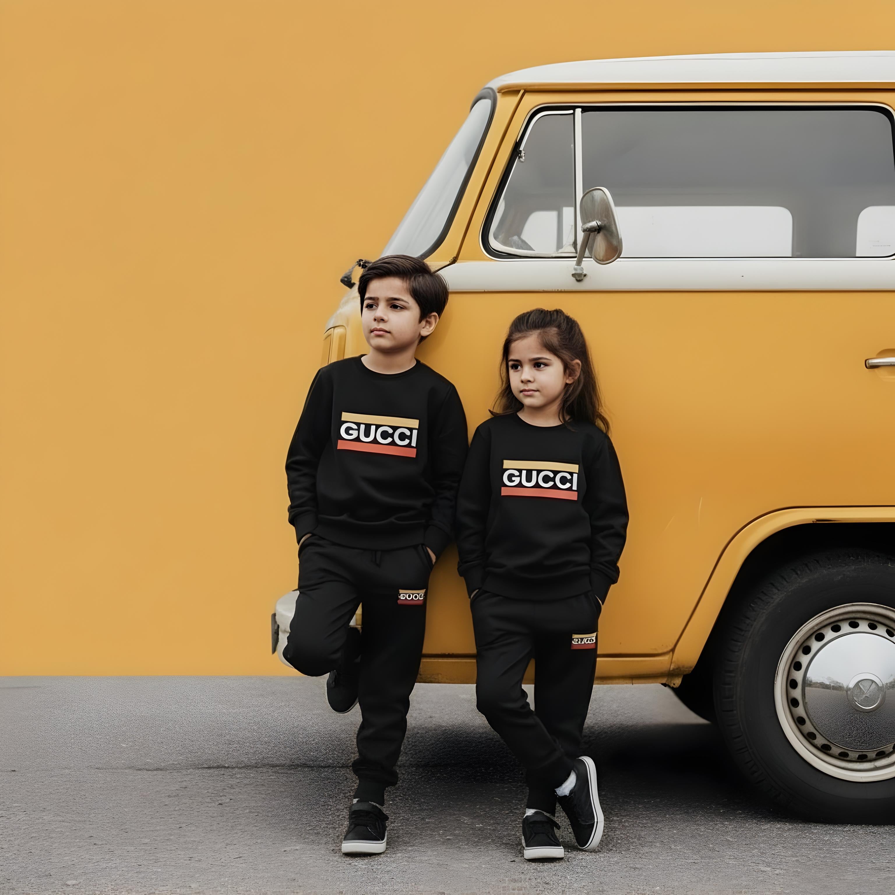 Black Lycra Denim Tracksuits