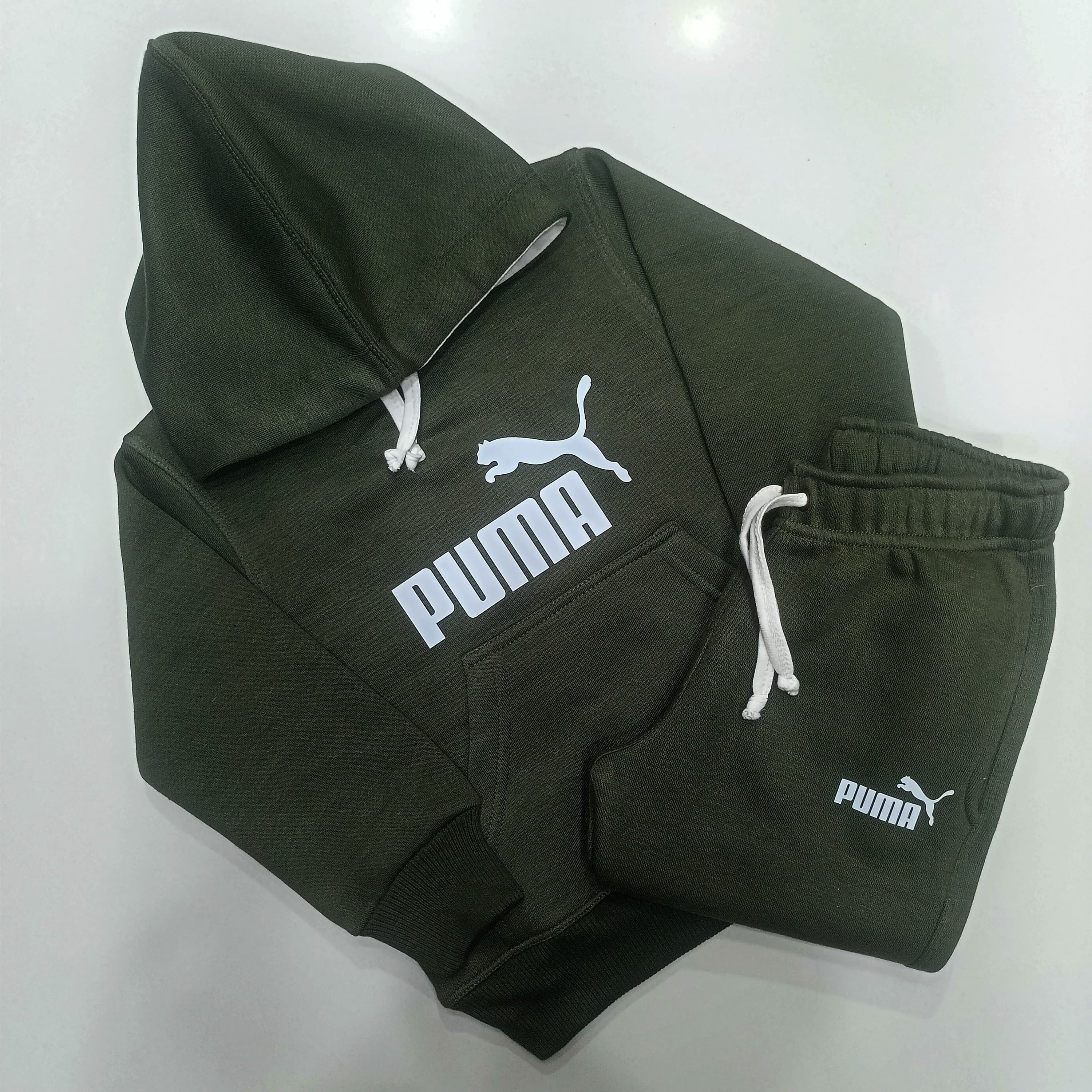 PUMA Emerald Green Hoodies Tracksuits