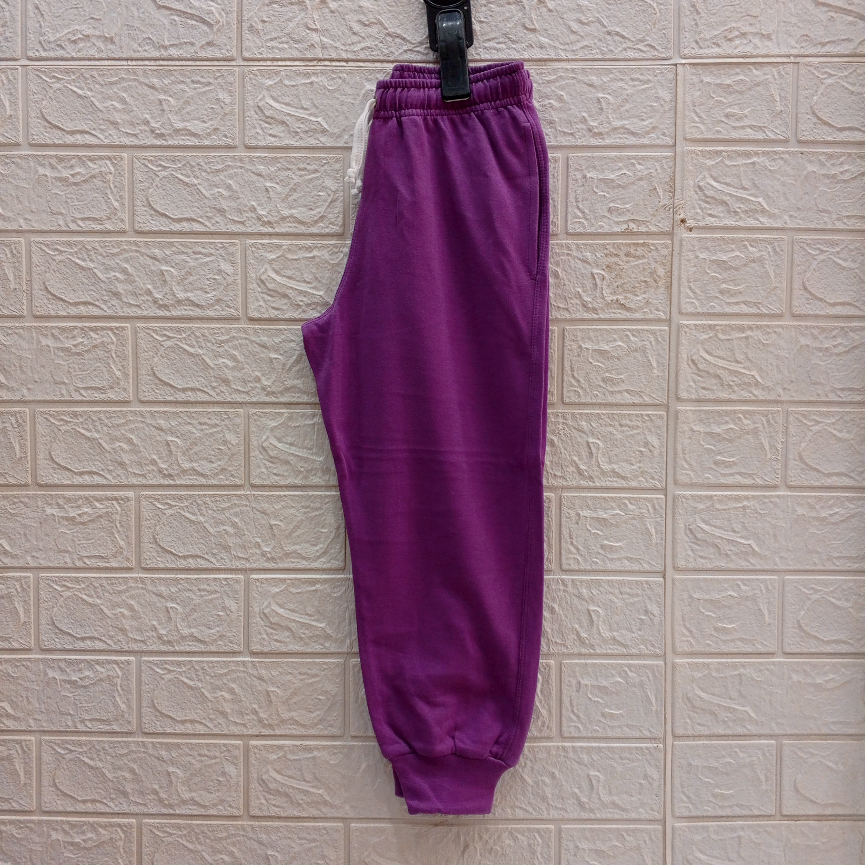 Purple Terry Cotton Sweatpants