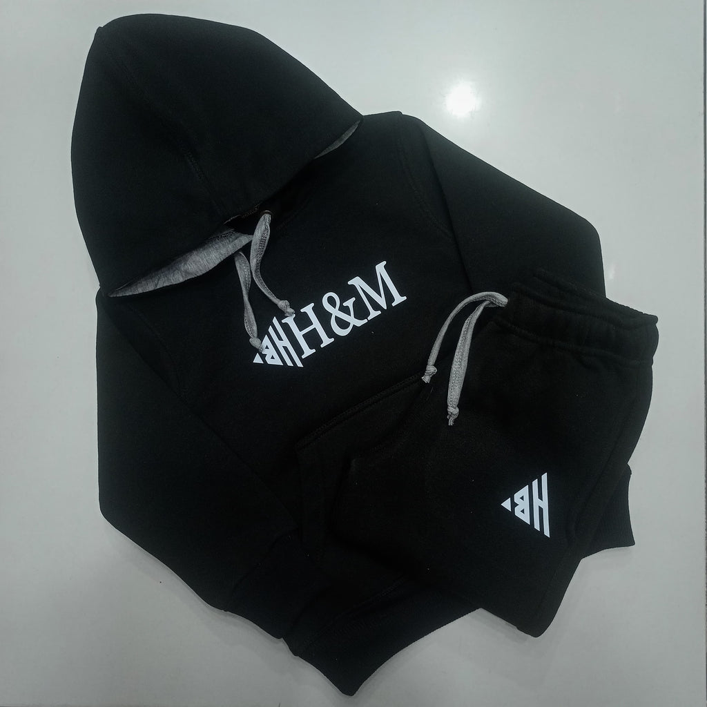 H&M Black Hoodies Tracksuits