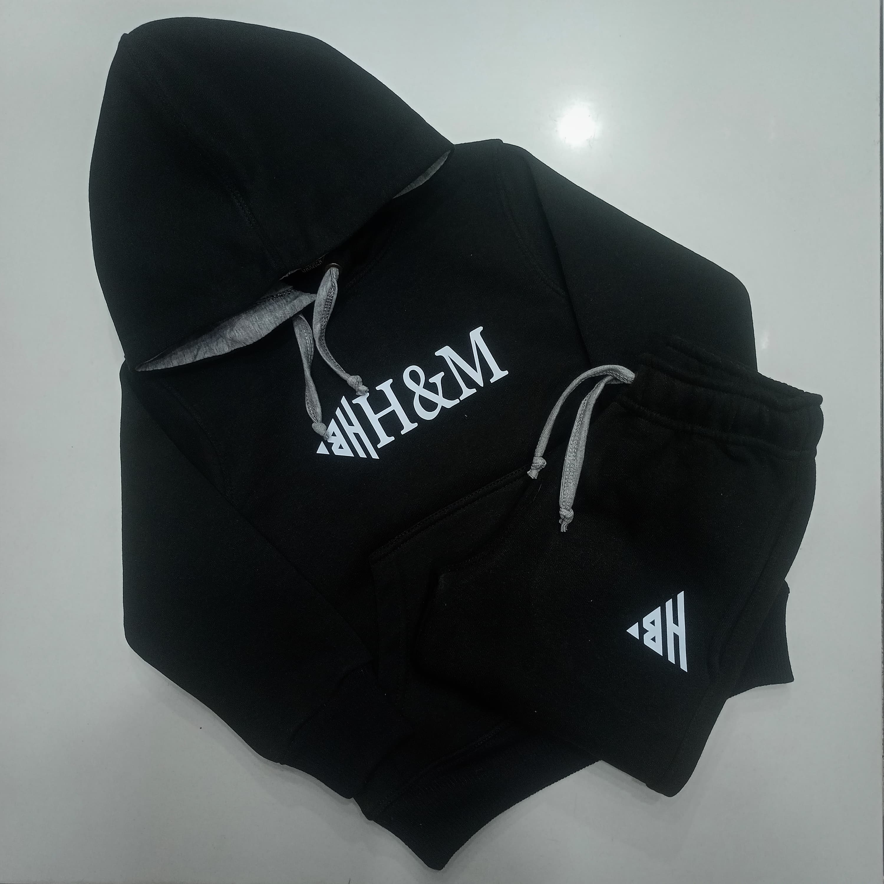H&M Black Hoodies Tracksuits